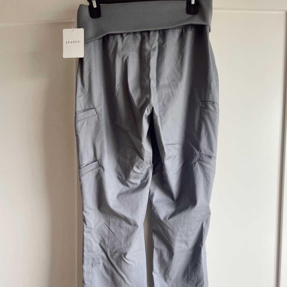 Jaanuu flare/wide leg grey scrub pants